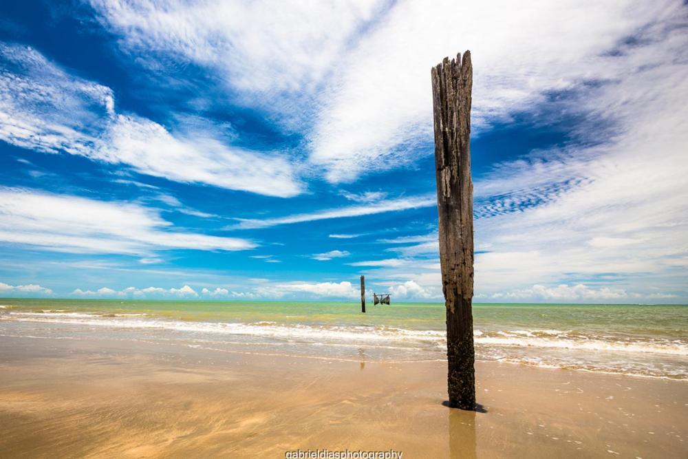 Paraiso Da Falesia Em Cumuruxatiba Com Vista Excepcional Para O Mar Villa Bagian luar foto