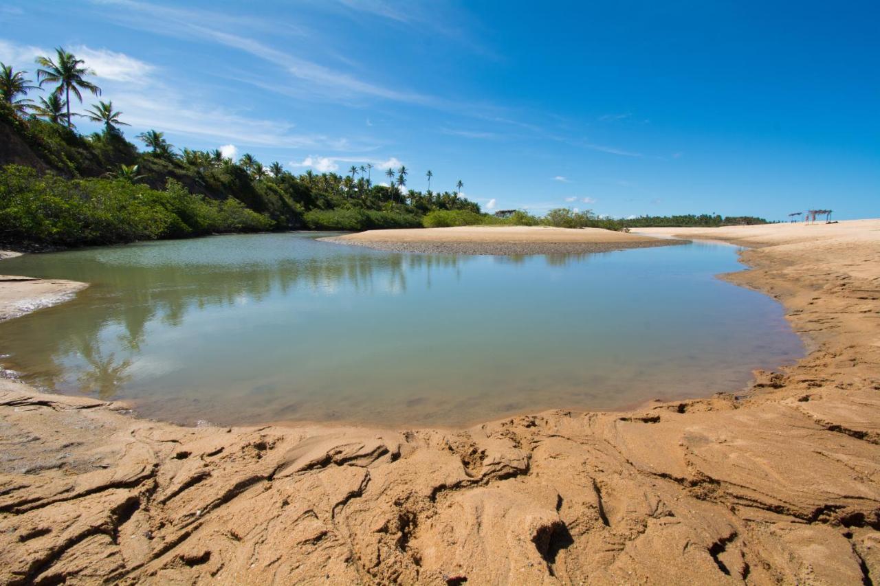 Paraiso Da Falesia Em Cumuruxatiba Com Vista Excepcional Para O Mar Villa Bagian luar foto