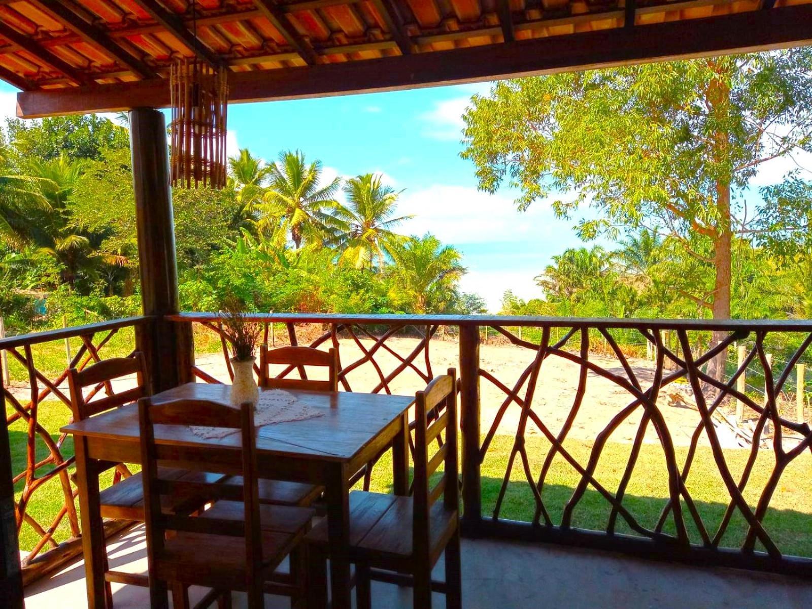 Paraiso Da Falesia Em Cumuruxatiba Com Vista Excepcional Para O Mar Villa Bagian luar foto
